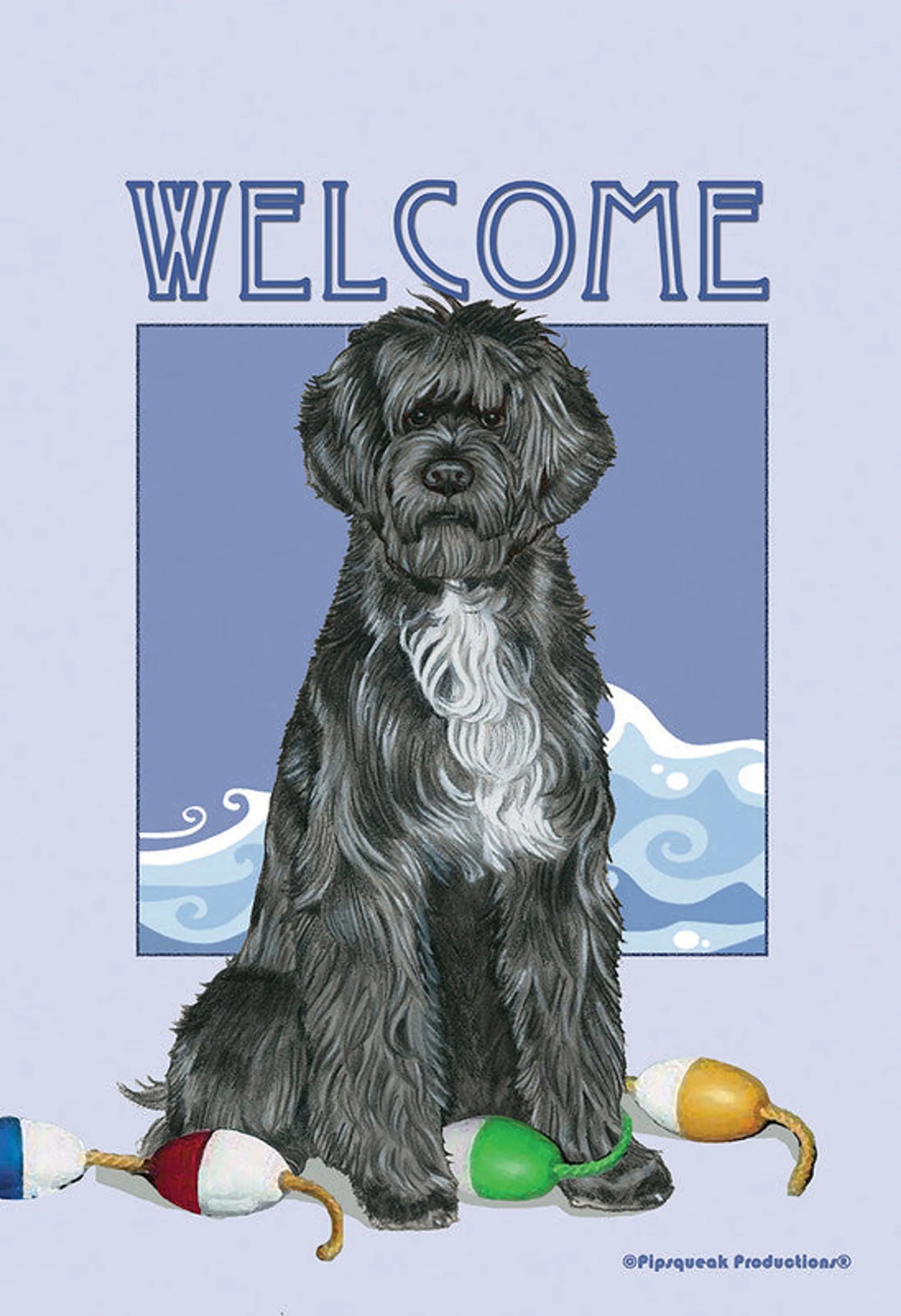 Portugese Water Dog - Best of Breed Pipsqueak Productions Outdoor Flag by Best of Breed