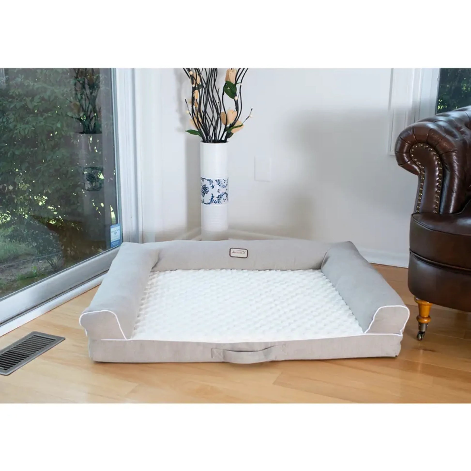 Armarkat D07B Medium Bolstered Pet Bed Cushion W Memory Foam by AeroMark