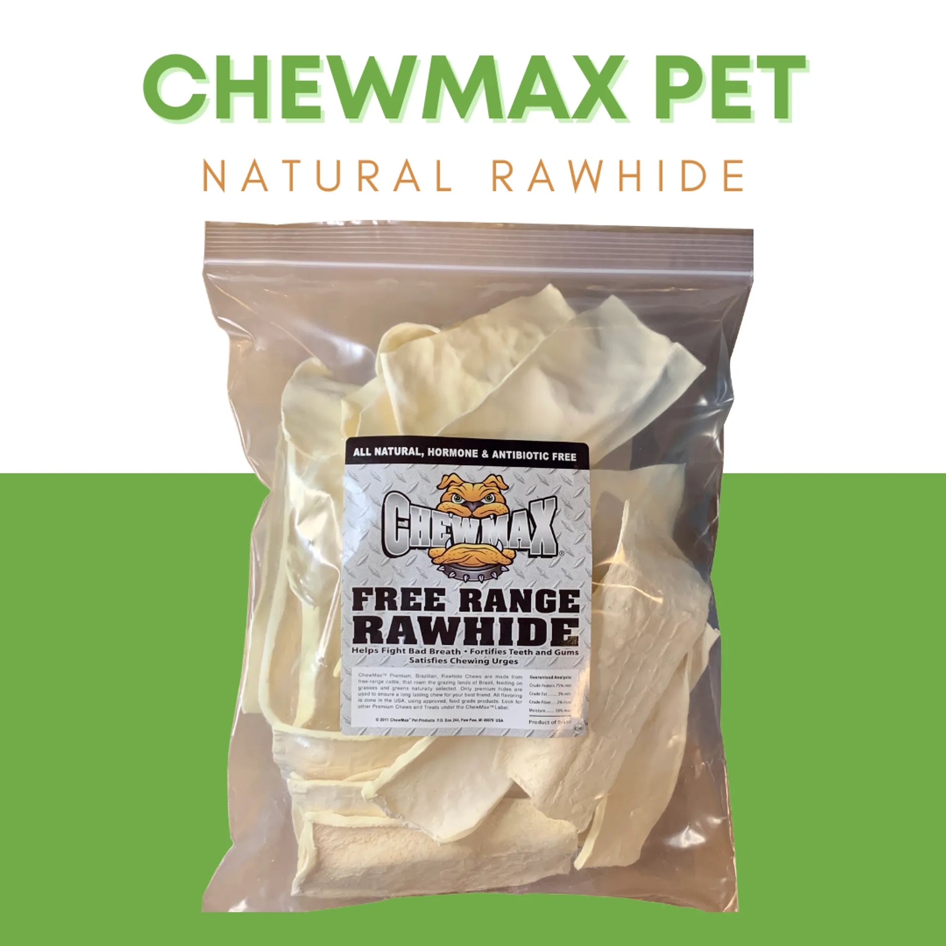Natural Rawhide Chips by ChewMax Pet Products