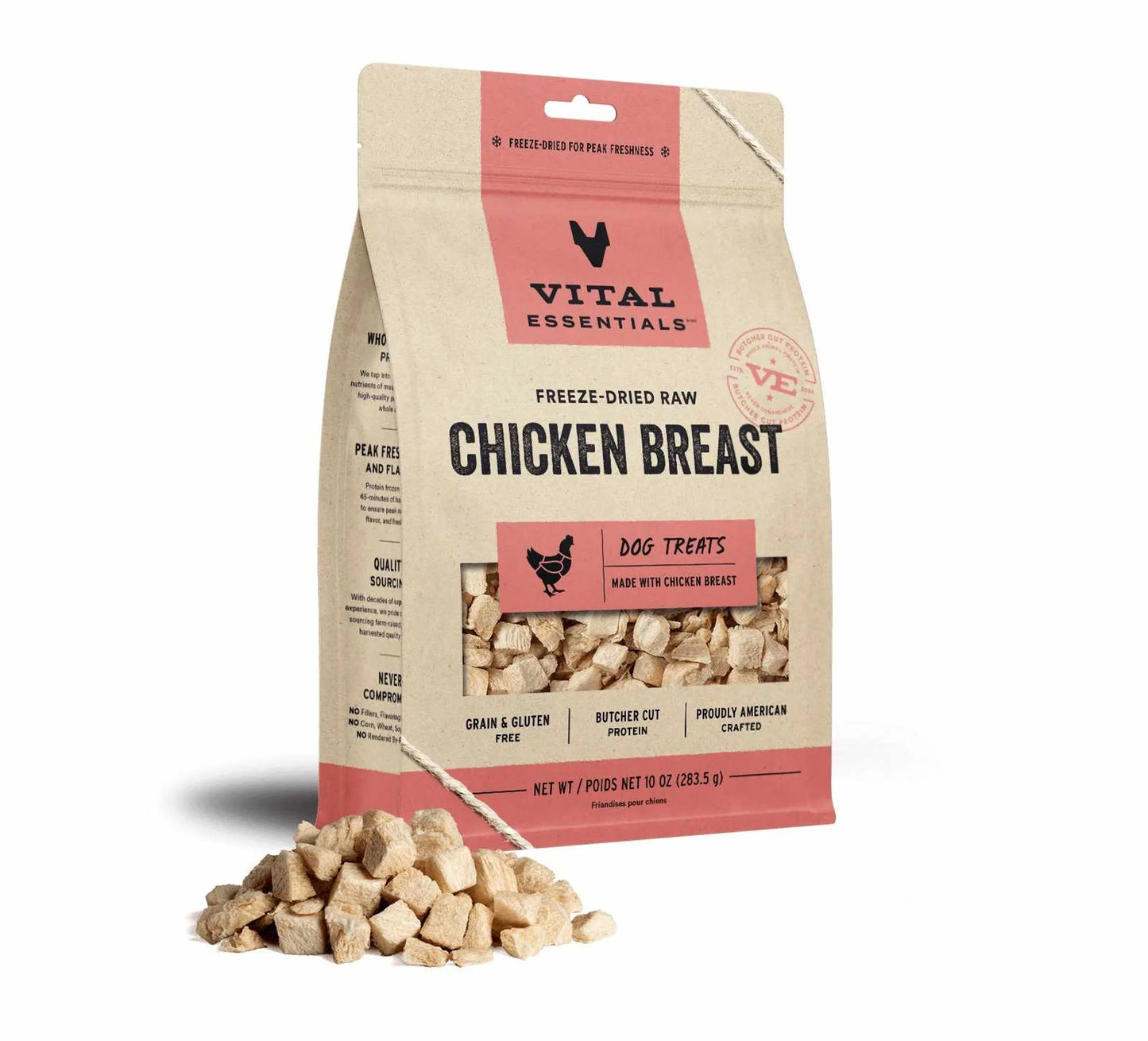 Vital Essentials(R) Freeze-Dried Raw Chicken Breast Dog Treats, by Vital Essentials