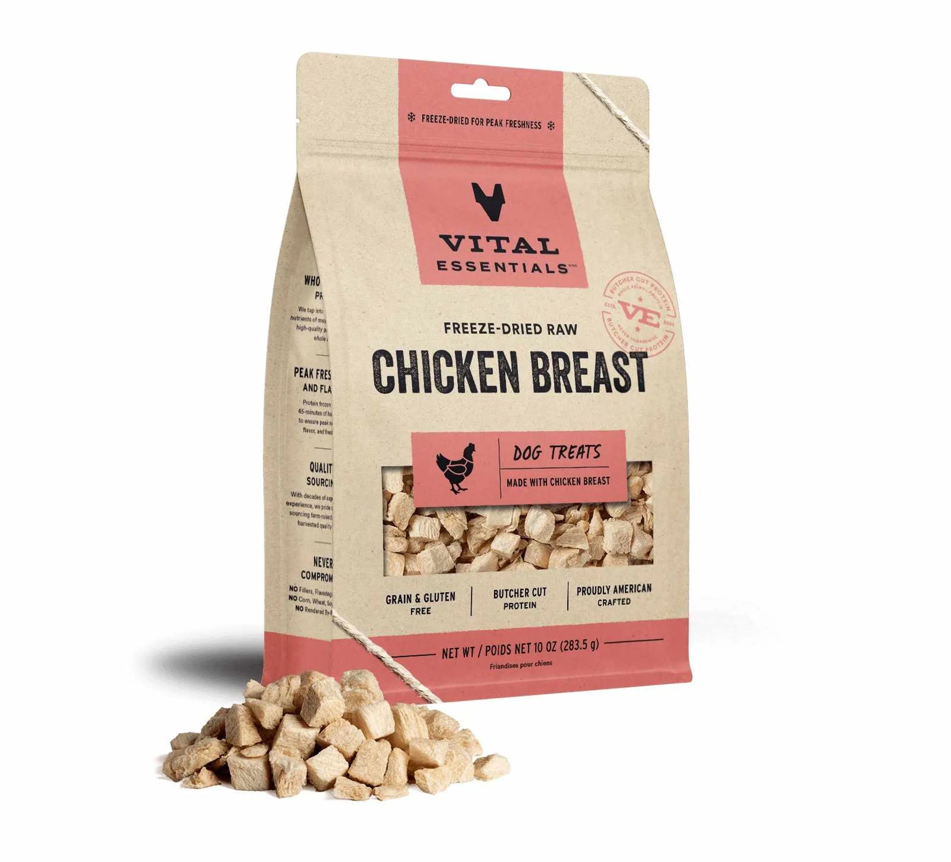 Vital Essentials(R) Freeze-Dried Raw Chicken Breast Dog Treats, by Vital Essentials
