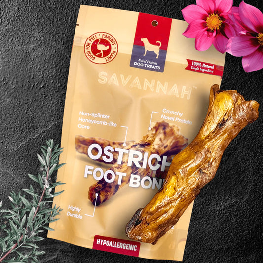 Ostrich Foot Bone : The Flavorful & Long-Lasting Chew for Medium to Large Dogs by Savannah Pet Food