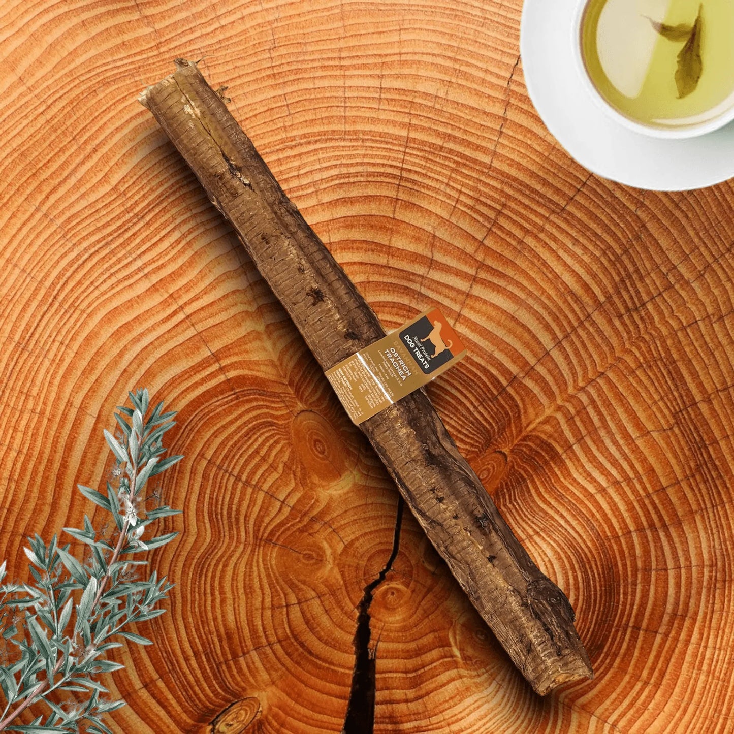 Crunchy Ostrich Trachea Whole. Light-weight, Natural Dog Chew Treat by Savannah Pet Food by Savannah Pet Food