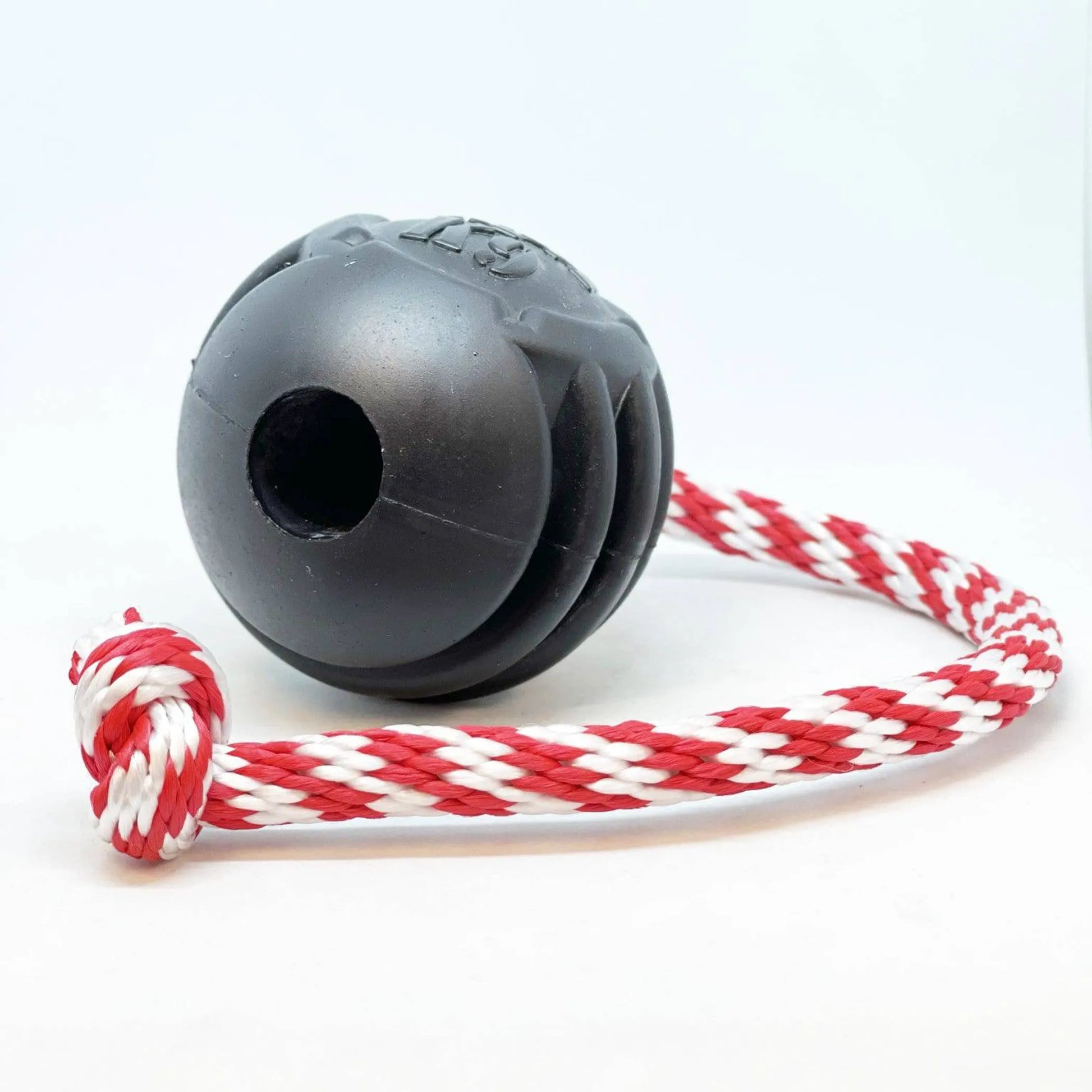 USA-K9 Magnum Black Stars and Stripes Ultra-Durable Rubber Chew Toy, Reward Toy, Tug Toy, and Retrieving Toy by SodaPup