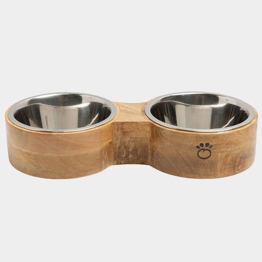 GF Pet Wood & Metal Feeder Double Diner by GF Pet