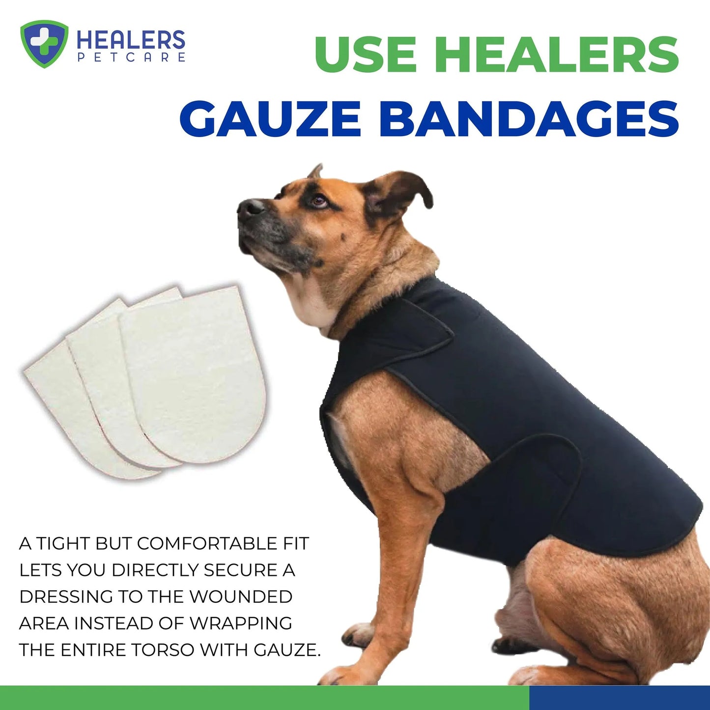 Healers Therapeutic & Anxiety Front Body Wrap by Healers Petcare