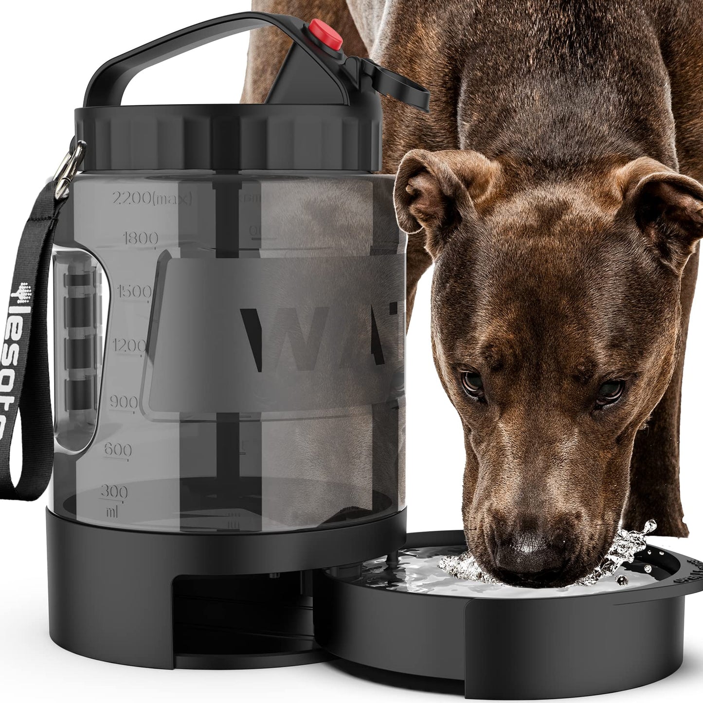 Large Dog Travel Water Bowl Dispenser by LESOTC Pet Products