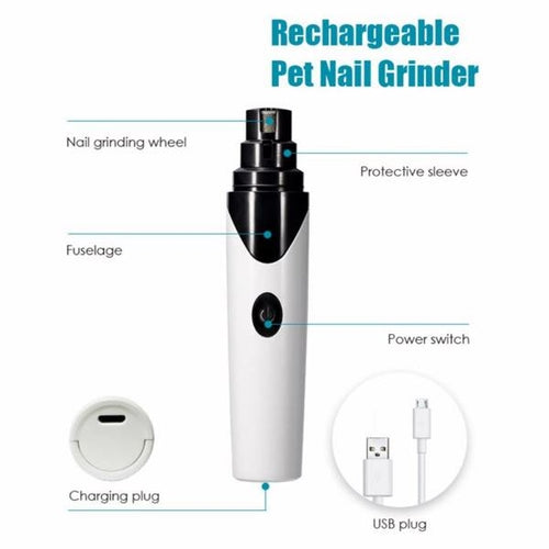 Dog Nail Grinders Rechargeable Pet Nail Clippers Grooming Trimmer by Titan's Tails & Treats
