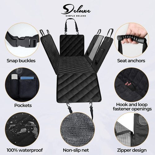 Simple Deluxe Dog Car Seat Cover Back Seat Protector by Titan's Tails & Treats