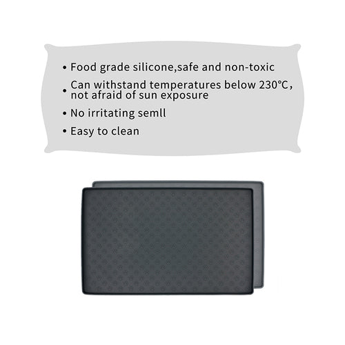 Non-Slip Waterproof Pet Food Mat Silicone Pet Food Drinking Mat by Titan's Tails & Treats