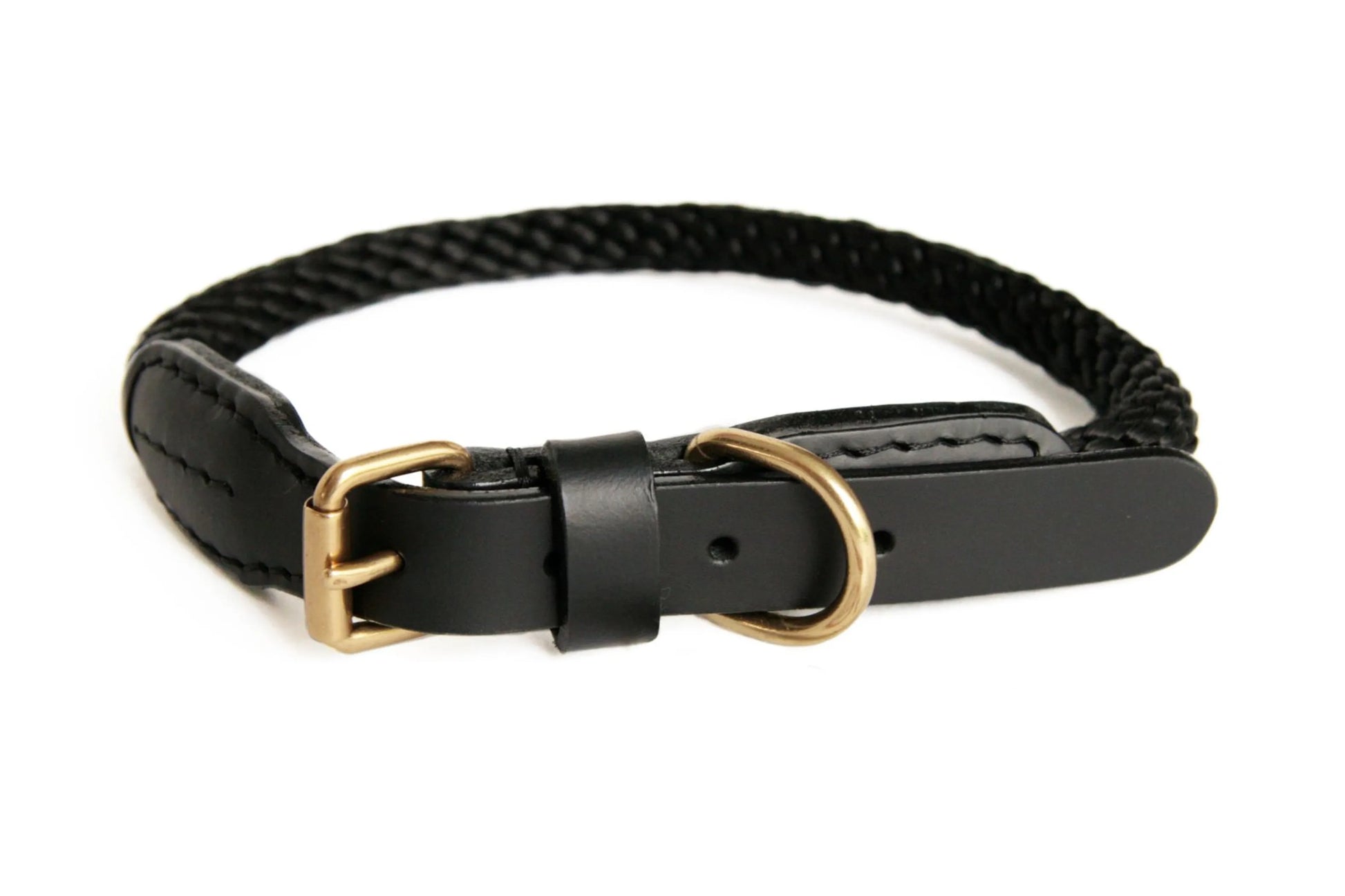 Rope and Leather Collar with Buckle (20 in) by Alvalley LLC