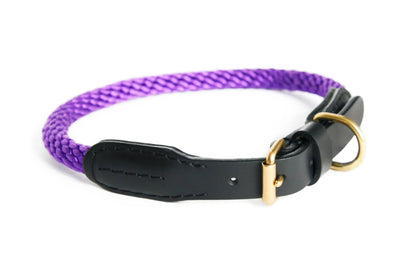 Rope and Leather Collar with Buckle (22 in) by Alvalley LLC