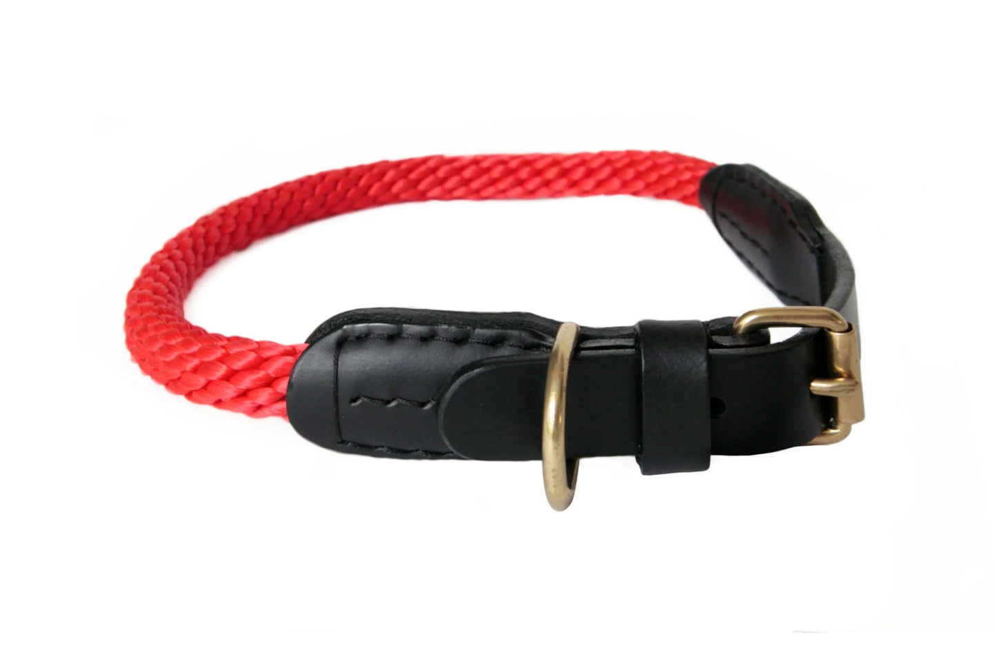 Rope and Leather Collar with Buckle (20 in) by Alvalley LLC