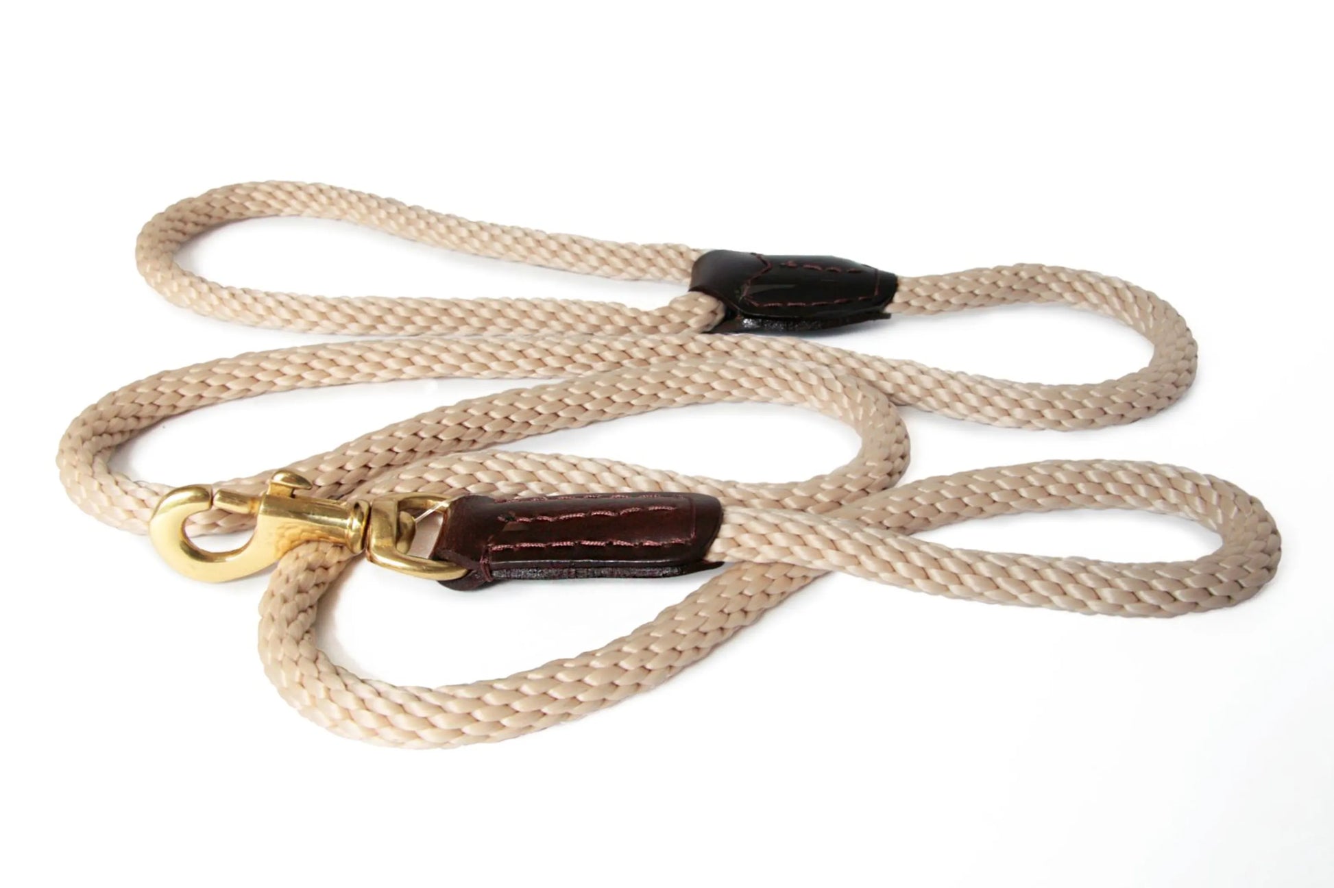 Rope and Leather Snap Lead (6ft x 3/4 in) by Alvalley LLC