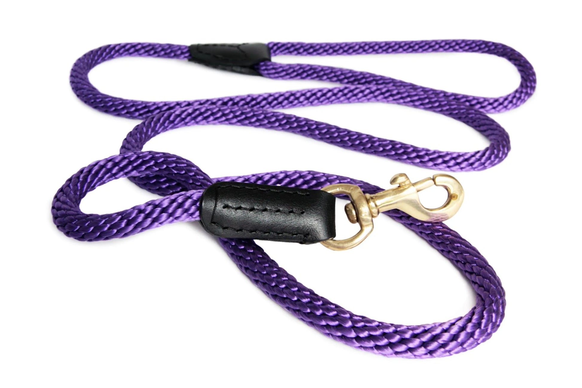 Rope and Leather Snap Lead (6ft x 3/4 in) by Alvalley LLC