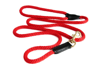 Rope and Leather Snap Lead (6ft x 3/4 in) by Alvalley LLC