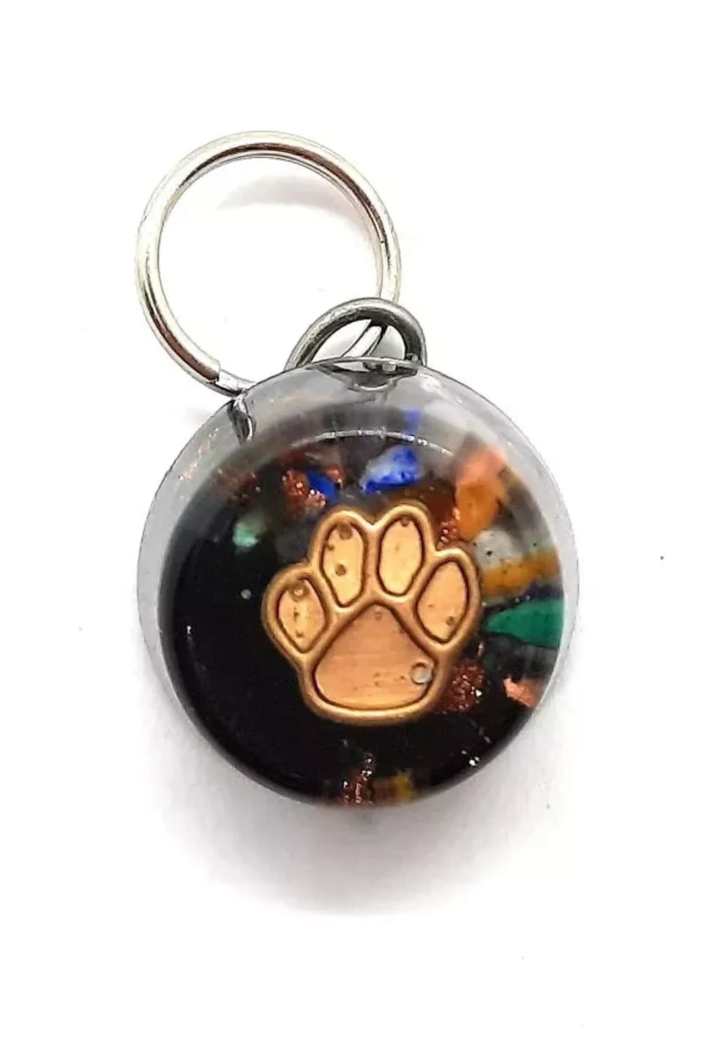 EMF 5G protection Pet Charm Cat/Sml Dog with Split Ring by Secret Synergy Stones