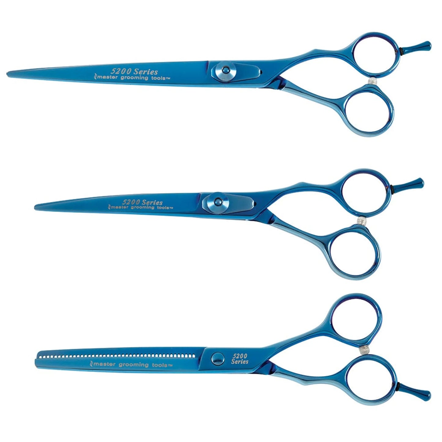 MGT 5200 Blue Titanium Shear Kit 3pc by Master Grooming Tools