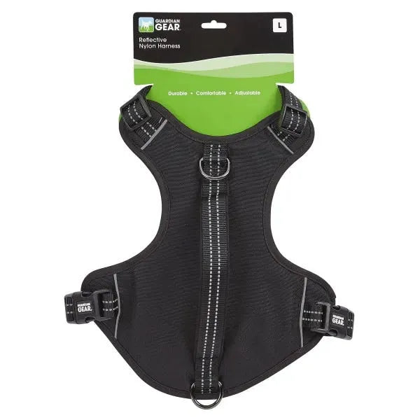 GG Reflective Nylon Harness L Blk