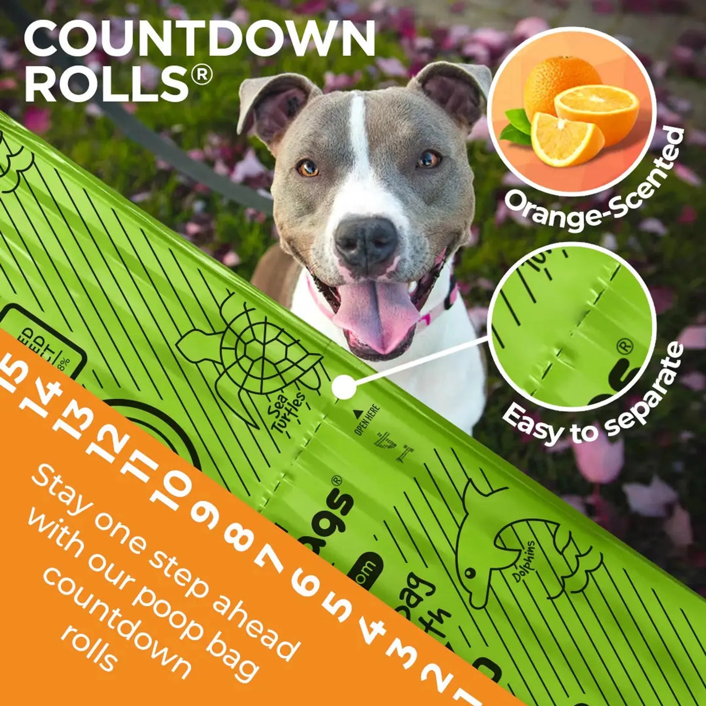 The Original Poop Bags Orange Scented USDA Biobased Rolls by The Original Poop Bags