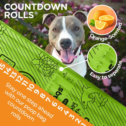 The Original Poop Bags Orange Scented USDA Biobased Rolls by The Original Poop Bags