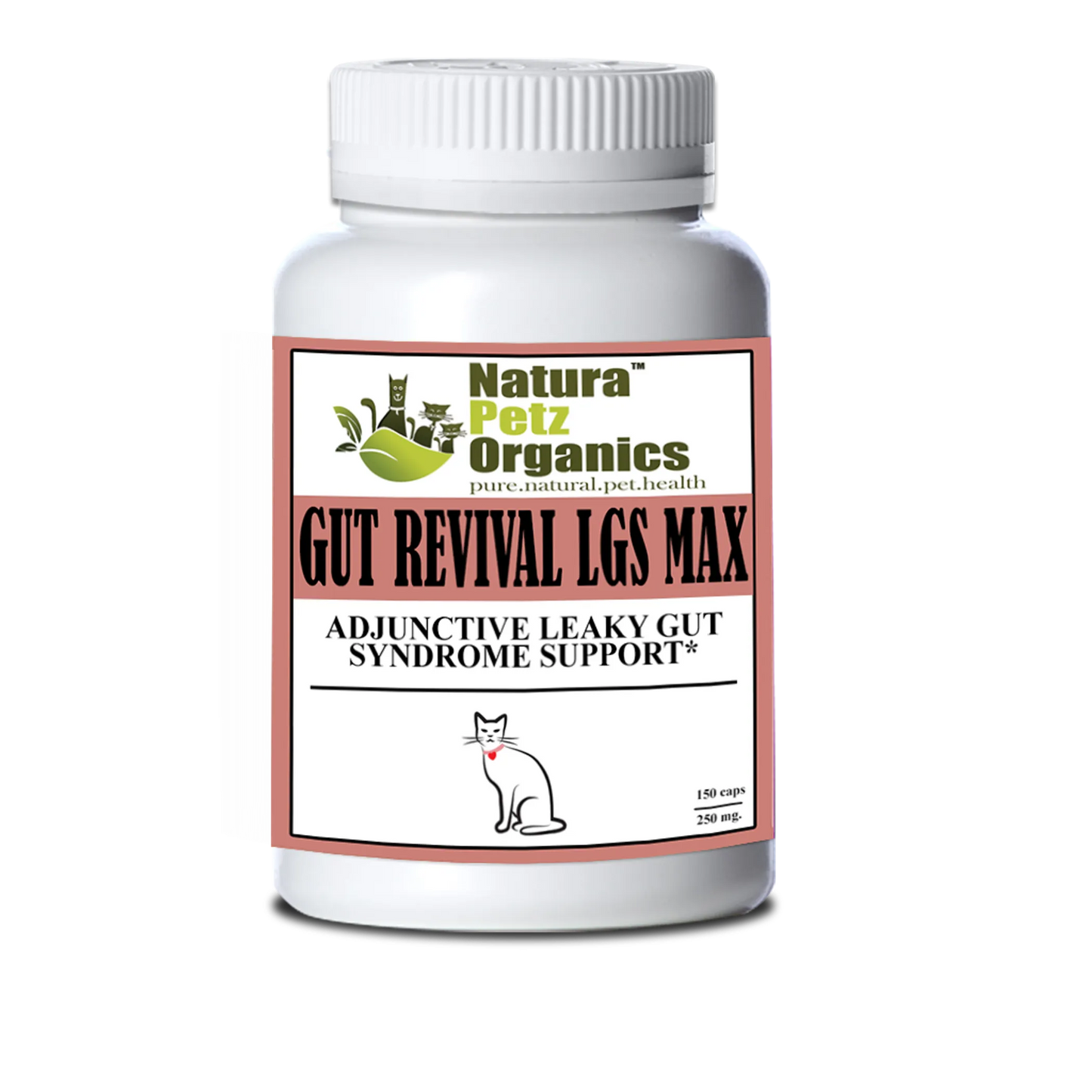 Gut Revival Lgs Max Capsules - Adjunctive Leaky Gut Syndrome Support* For Dogs And Cats by Organic Pet Systems
