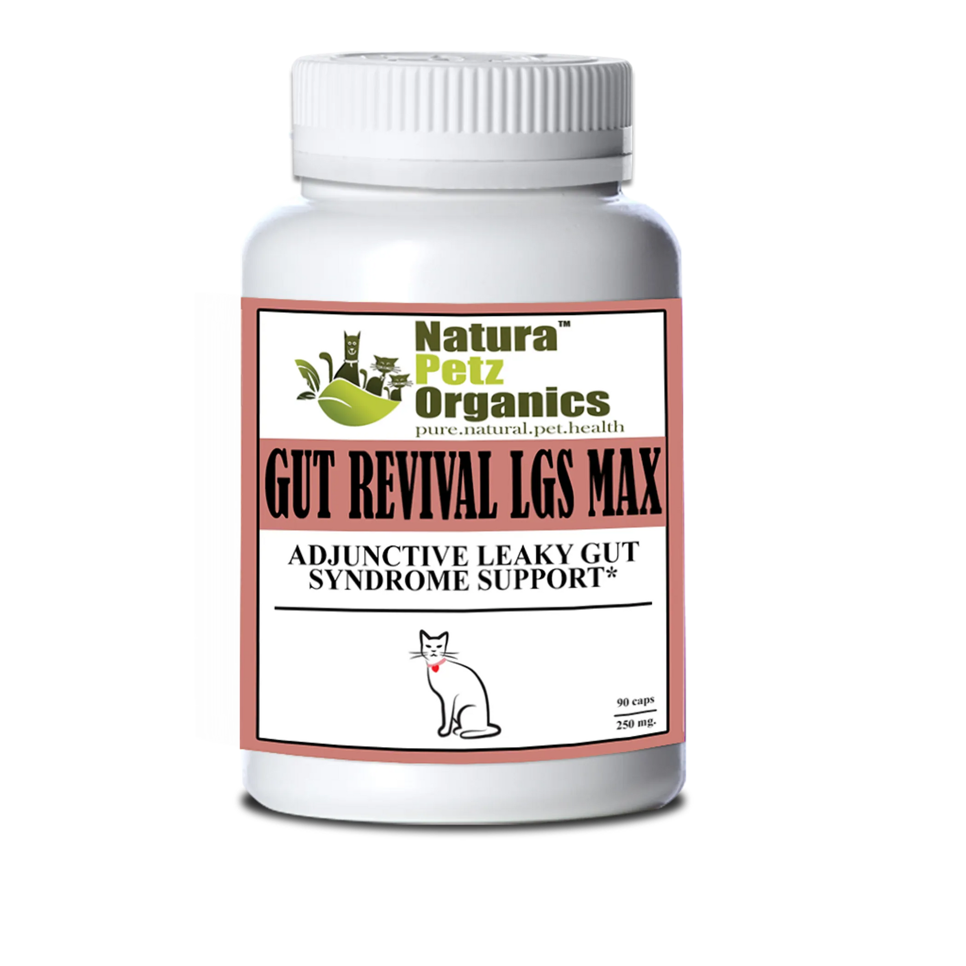 Gut Revival Lgs Max Capsules - Adjunctive Leaky Gut Syndrome Support* For Dogs And Cats by Organic Pet Systems