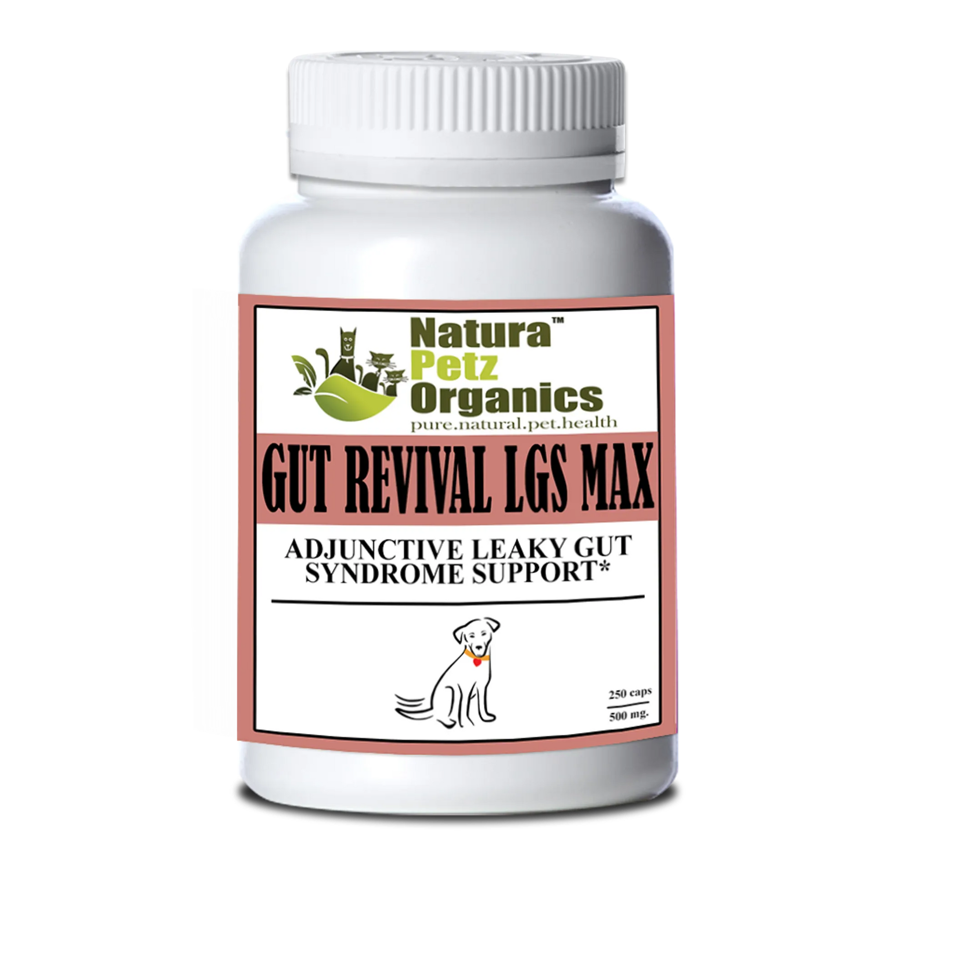 Gut Revival Lgs Max Capsules - Adjunctive Leaky Gut Syndrome Support* For Dogs And Cats by Organic Pet Systems