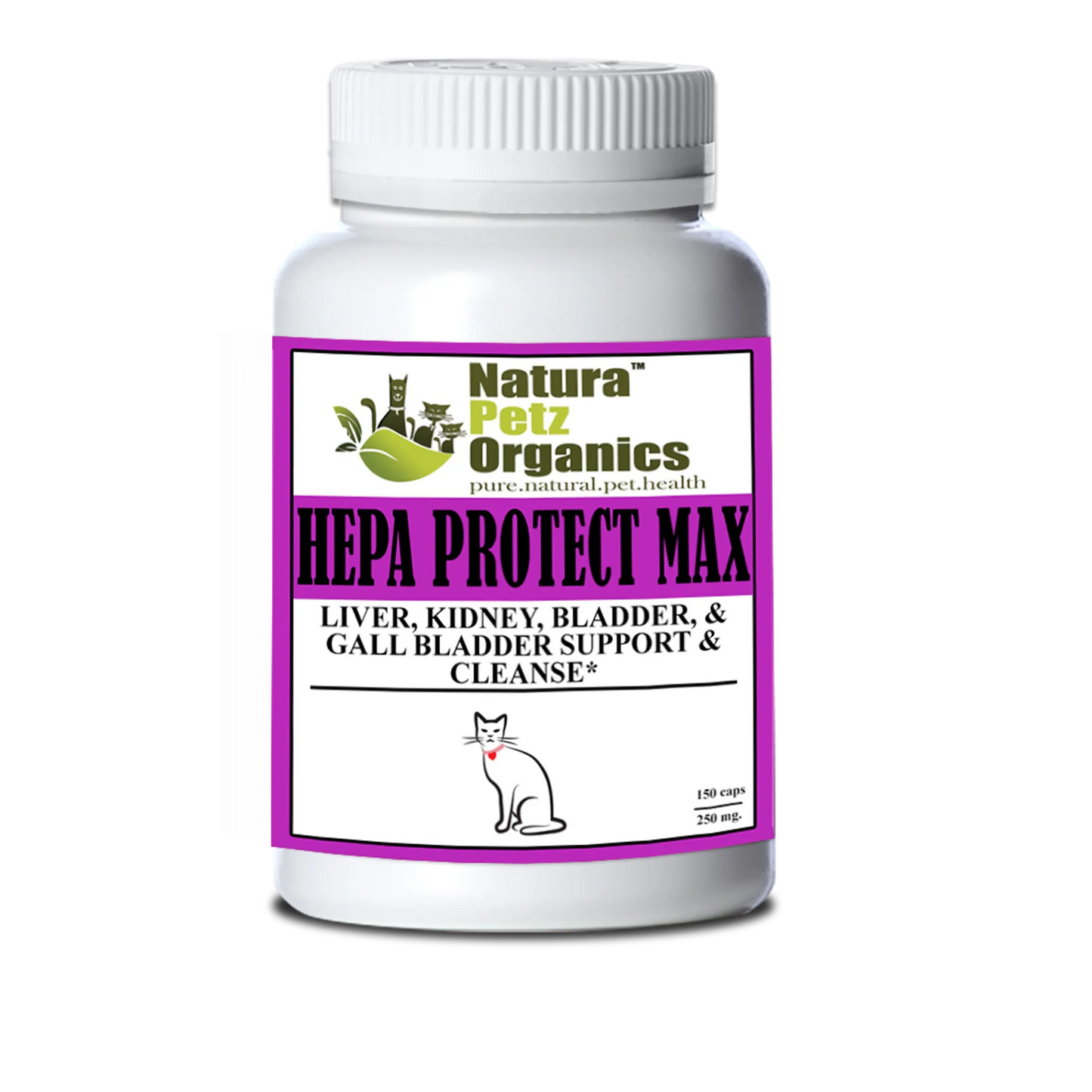 Hepa Protect Max Capsules - Liver, Kidney, Bladder & Gall Bladder Support & Cleanse* by Organic Pet Systems