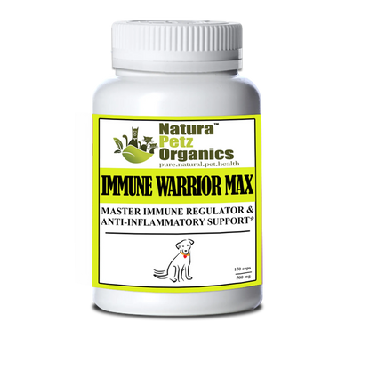 Immune Warrior Max Master Blend Capsules* Immune Regulator & Anti-Inflammatory Support* For Dogs & Cats by Organic Pet Systems