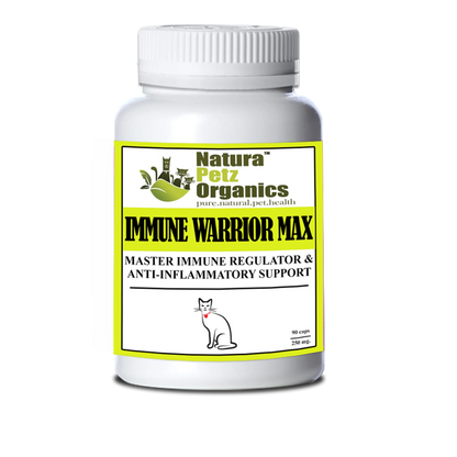Immune Warrior Max Master Blend Capsules* Immune Regulator & Anti-Inflammatory Support* For Dogs & Cats by Organic Pet Systems