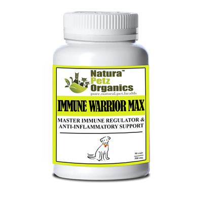 Immune Warrior Max Master Blend Capsules* Immune Regulator & Anti-Inflammatory Support* For Dogs & Cats by Organic Pet Systems