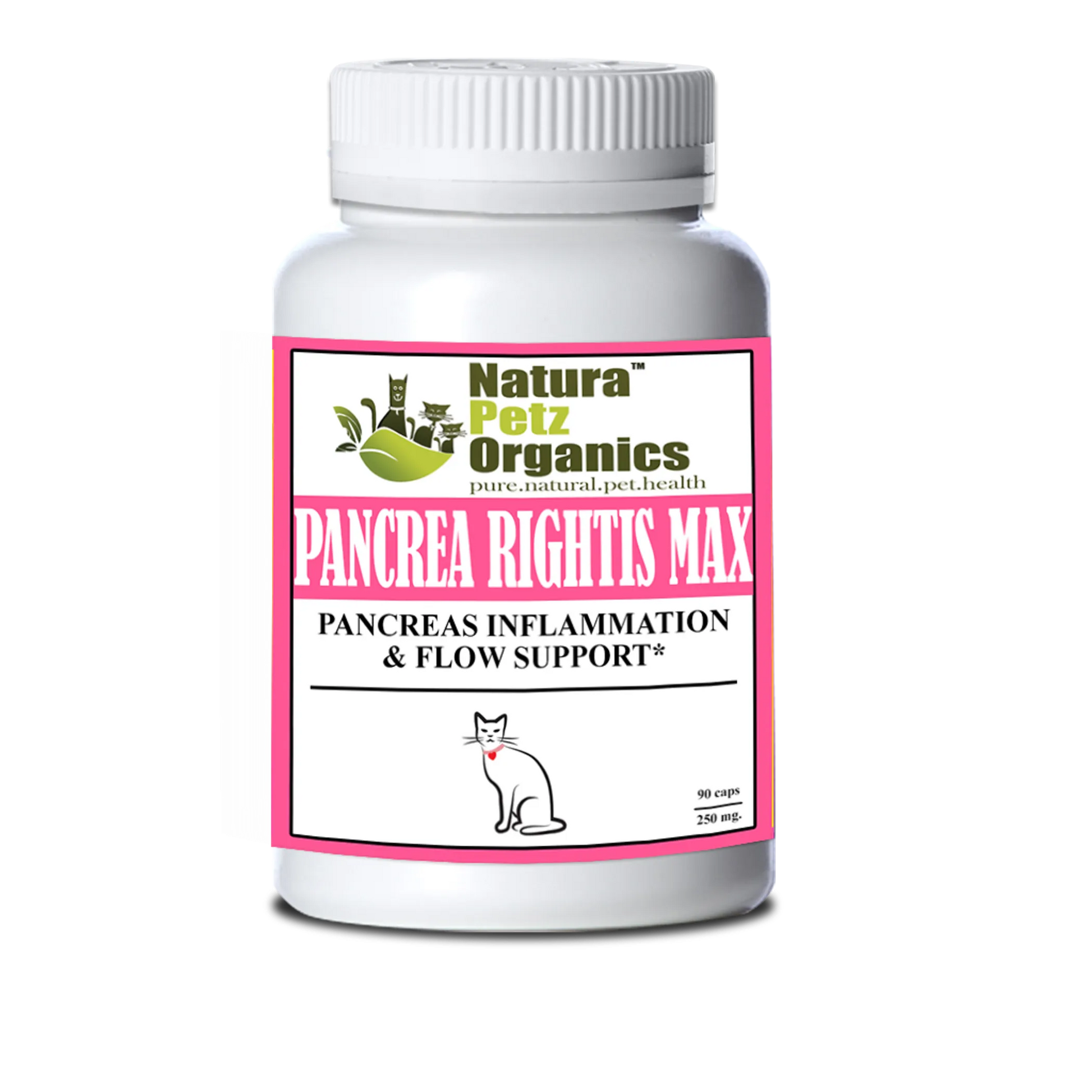 Pancrea Rightis Max Support* Capsules Pancreas Inflammation & Flow Support Dogs Cats* by Organic Pet Systems