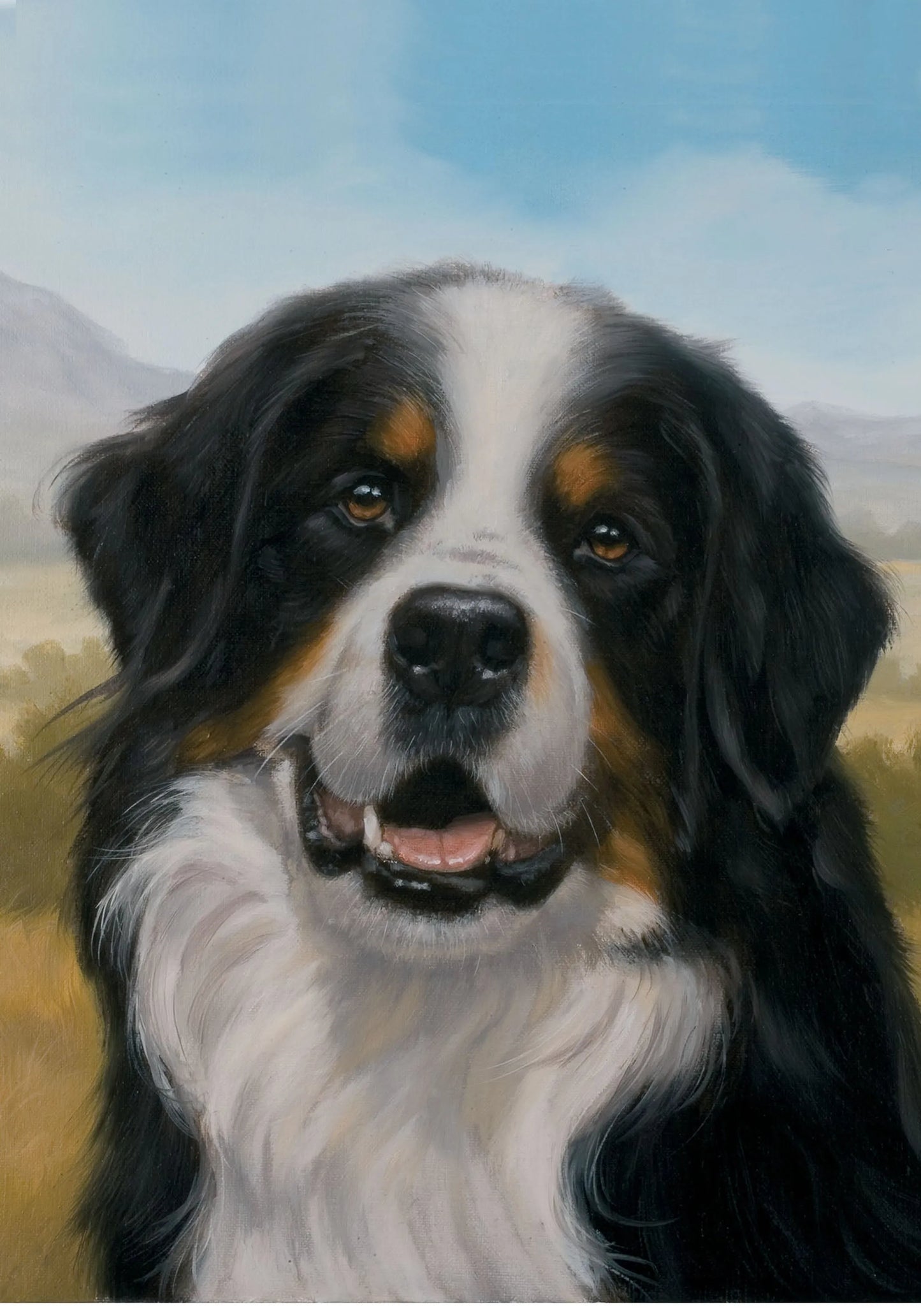 Bernese Mountain Dog - Best of Breed Portrait Outdoor Flag by Best of Breed