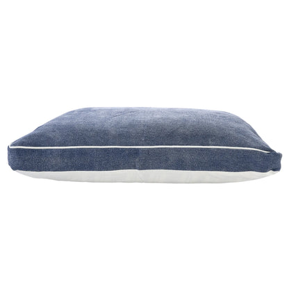 24" X 36" Stonewashed Blue Pillow Style Pet Bed With Removable Cover by HomeRoots