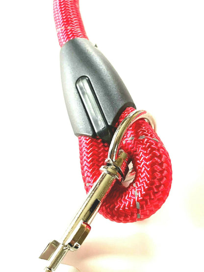 Large Dog Leash Rope Heavy Duty Red Reflective Nylon Material Excellent 3ft Size Red by Hashir Products