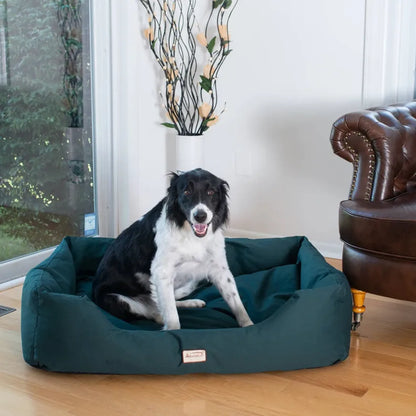 Armarkat Bolstered Dog Bed, Anti-Slip Pet Bed, Laurel Green by AeroMark