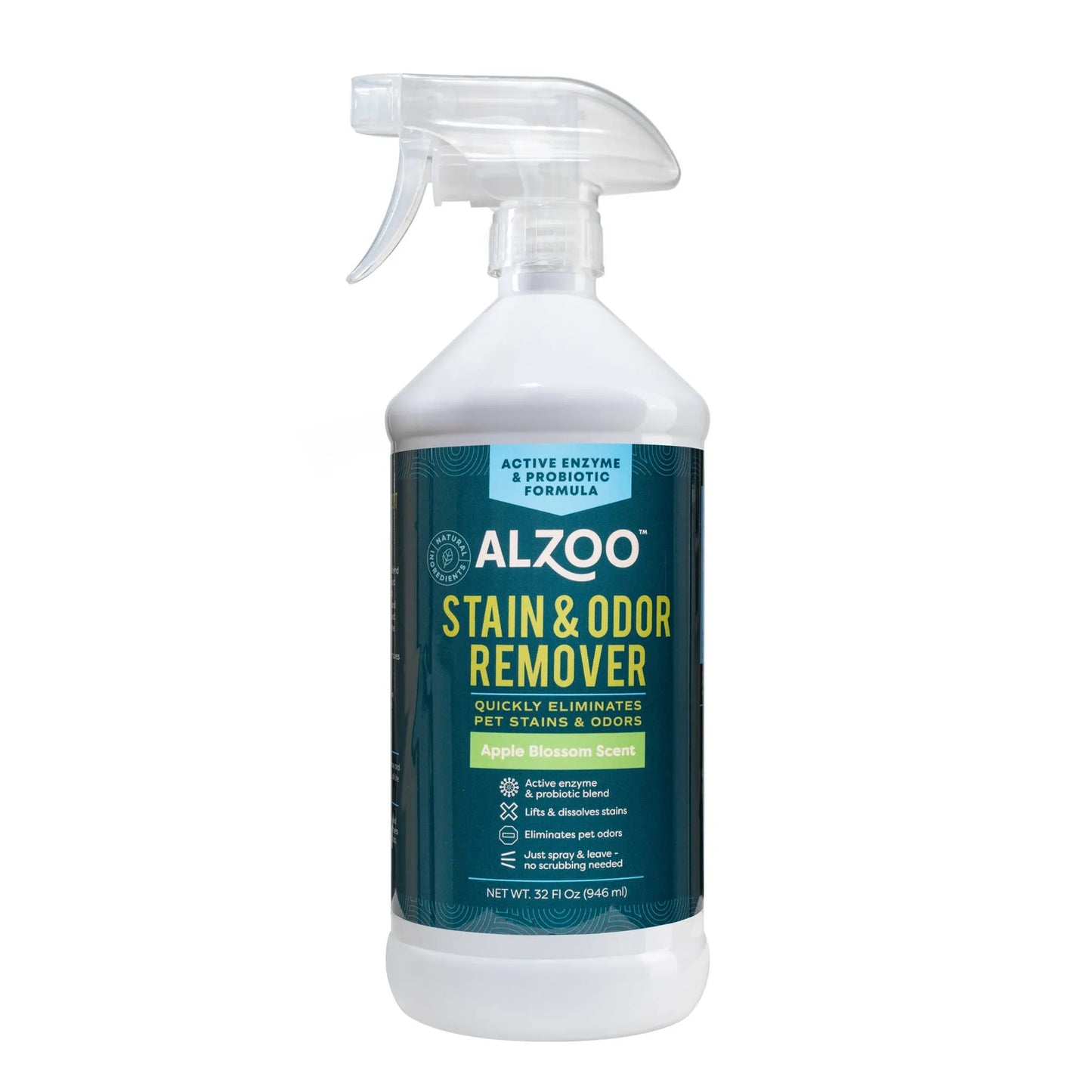 ALZOO Enzymatic Stain & Odor Remover Apple Blossom, 32oz by ALZOO