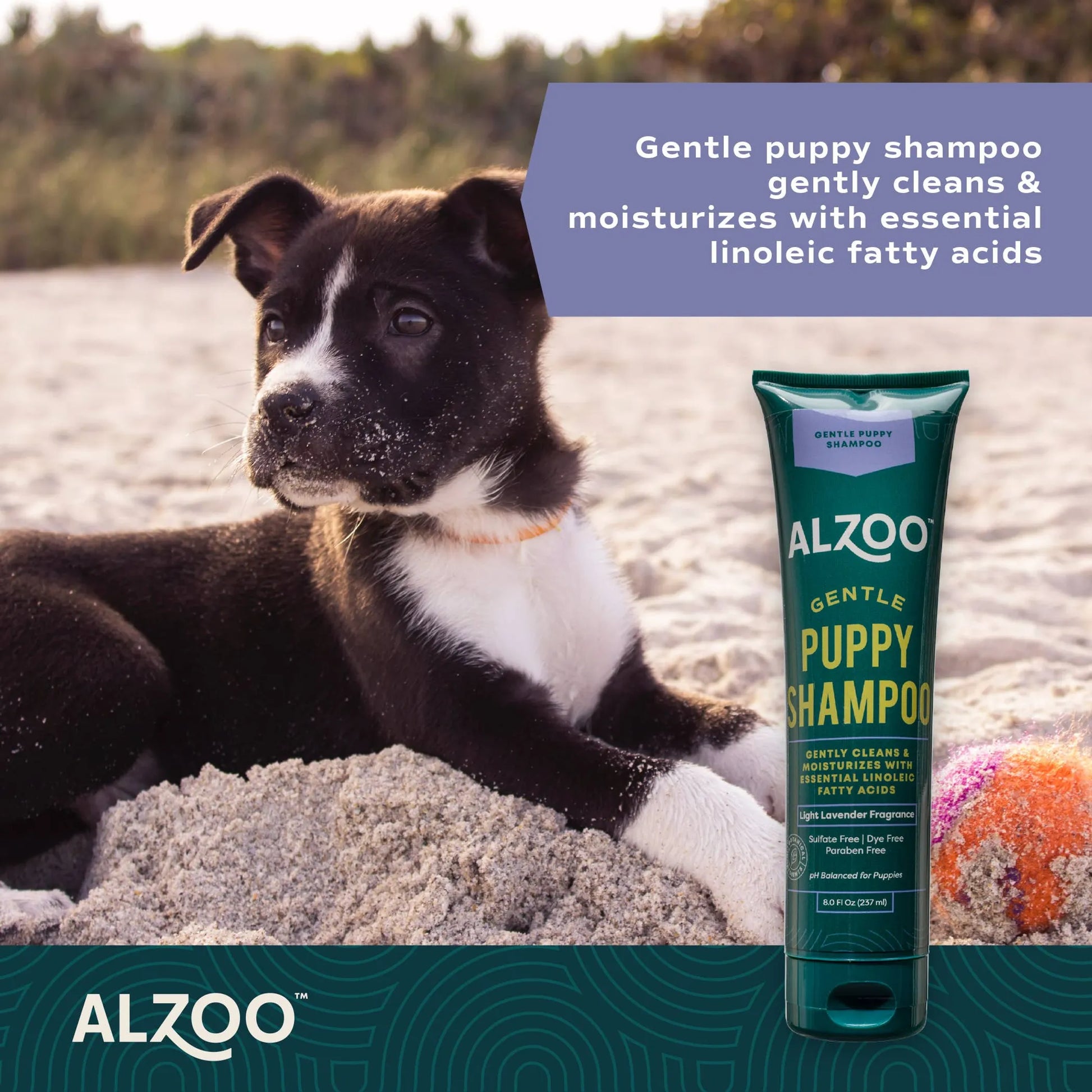 ALZOO Plant-Based Grooming Shampoo for Puppies, 8oz by ALZOO