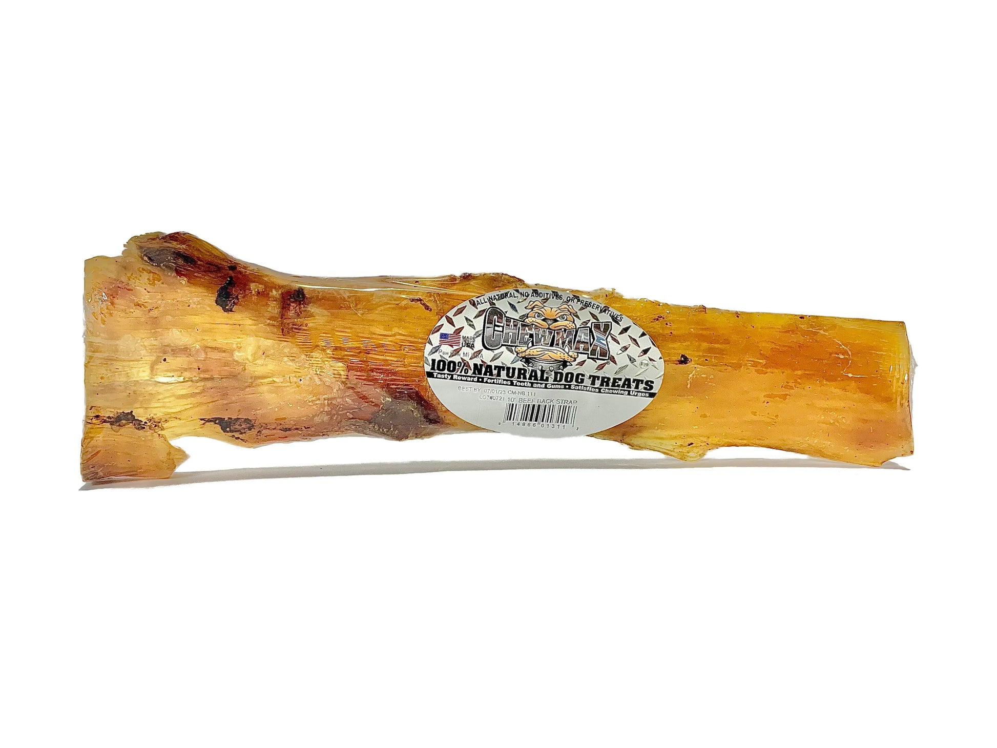 10" Beef Back Strap Dog Bone by ChewMax Pet Products