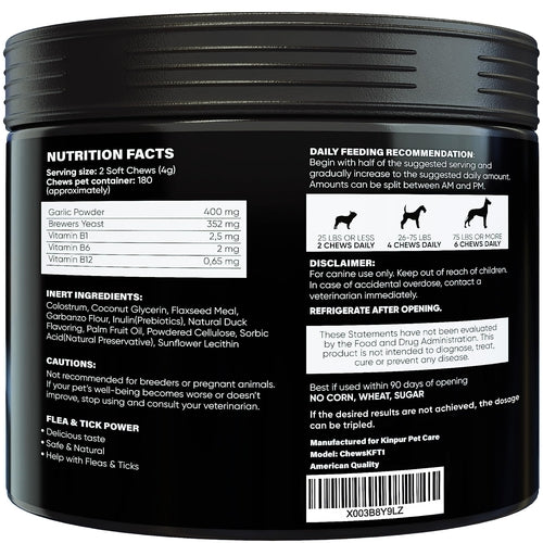 Flea And Tick Prevention Chewables For Dogs No Collars by Titan's Tails & Treats