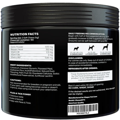 Flea And Tick Prevention Chewables For Dogs No Collars by Titan's Tails & Treats
