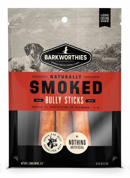 Barkworthies Smoked Bully 6" Thick 3pk by Barkworthies