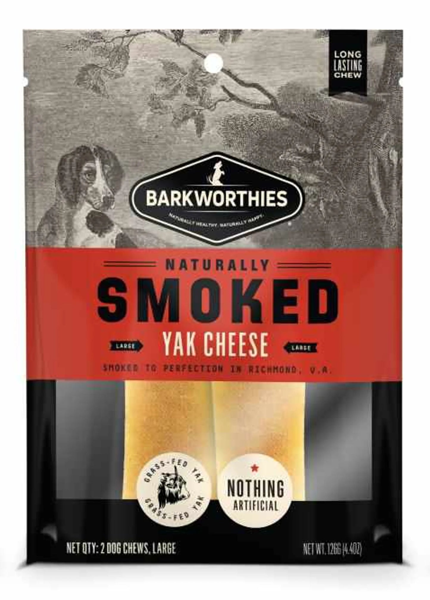 Barkworthies Smoked Yak Cheese - Large 2pk by Barkworthies