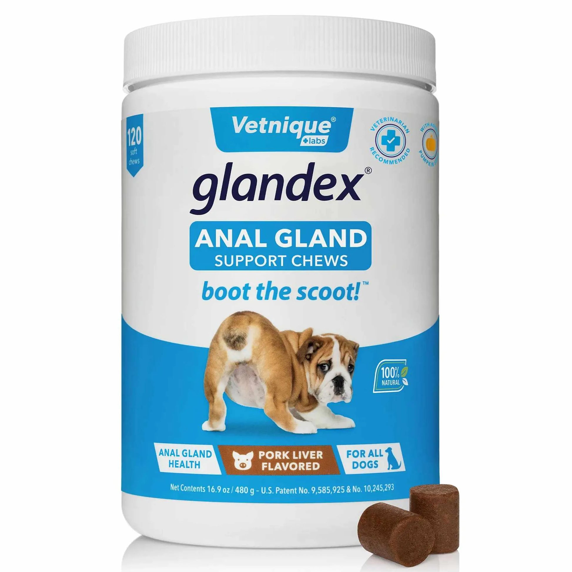 Glandex Pork Liver Soft Chews Jar by Glandex