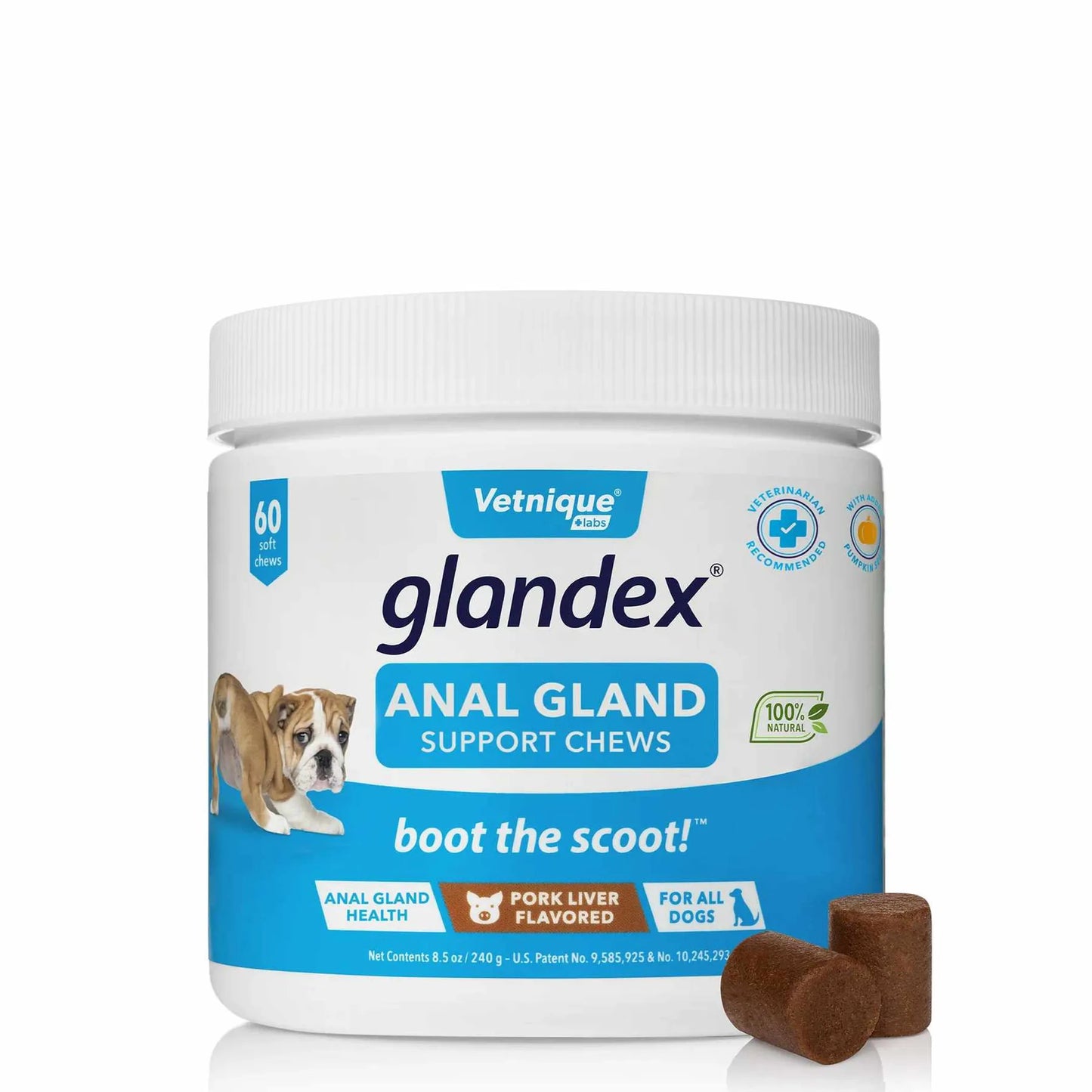 Glandex Pork Liver Soft Chews Jar by Glandex