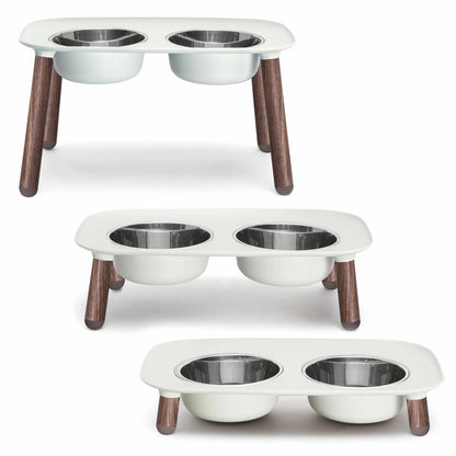 Messy Mutts Adjustable Elevated Double Feeder with Stainless Bowls by Messy Mutts