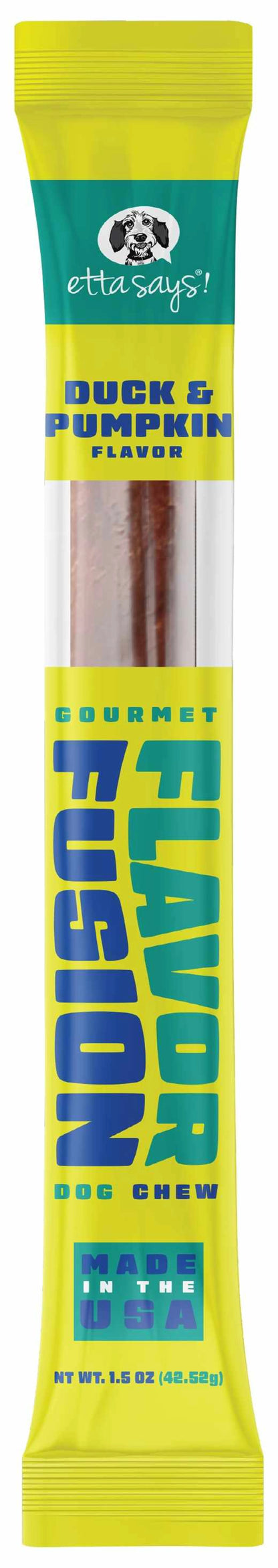 Etta Says! Flavor Fusion Dog Chew Duck and Pumpkin 1.5 oz 12ct by Etta Says!