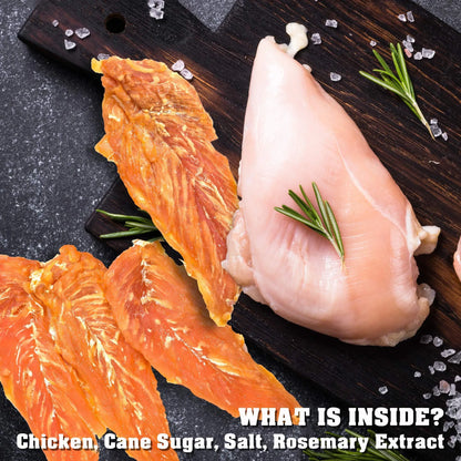 Chicken Jerky Dog Treats 1.5 Lb Human Grade Pet Snacks & Grain Free Organic Meat All Natural High Protein Dried Strips Best Chews for Training Small by Beloved Pets