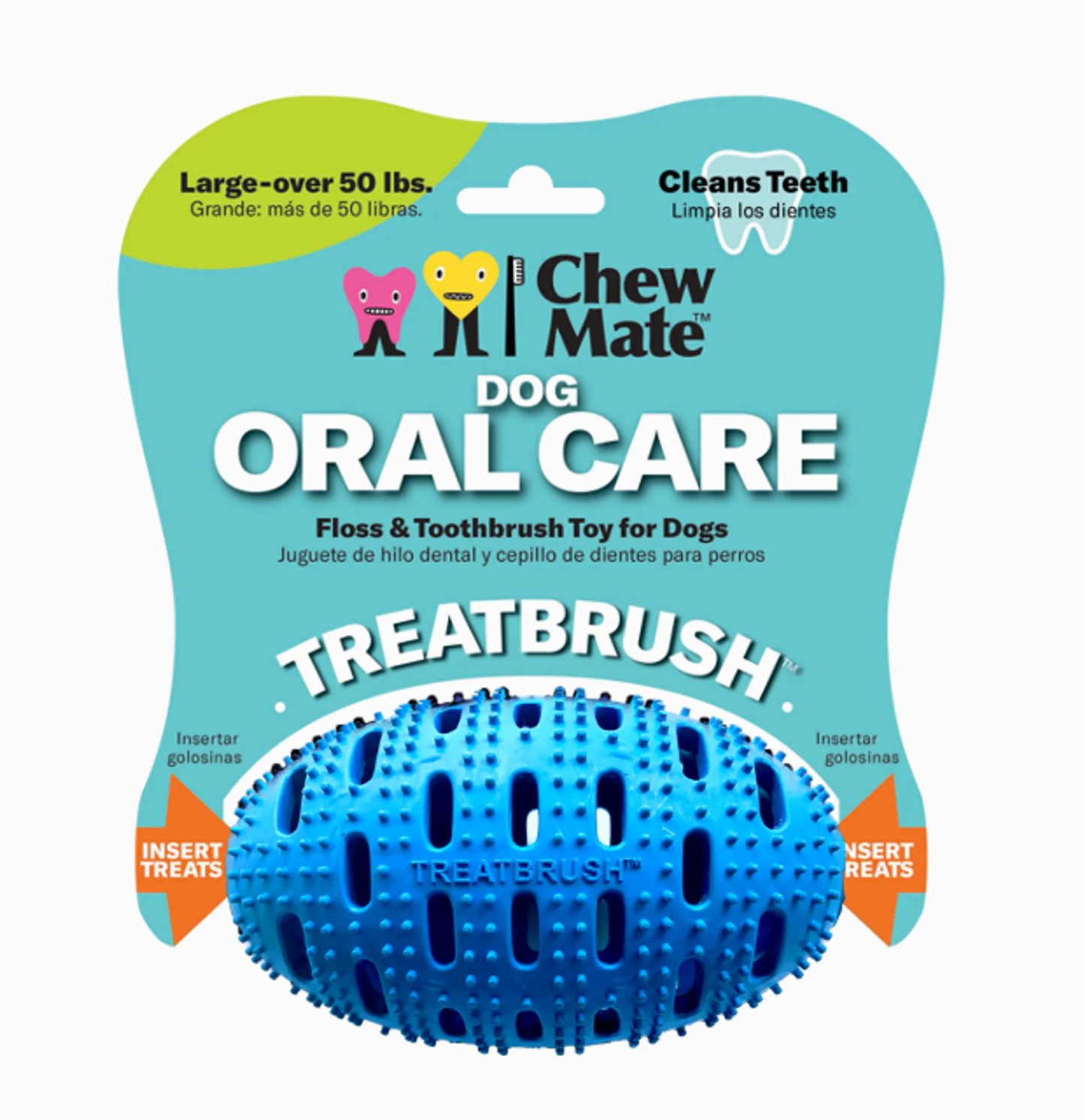 Natural Rubber Football Oral Care Toy by Chewmate